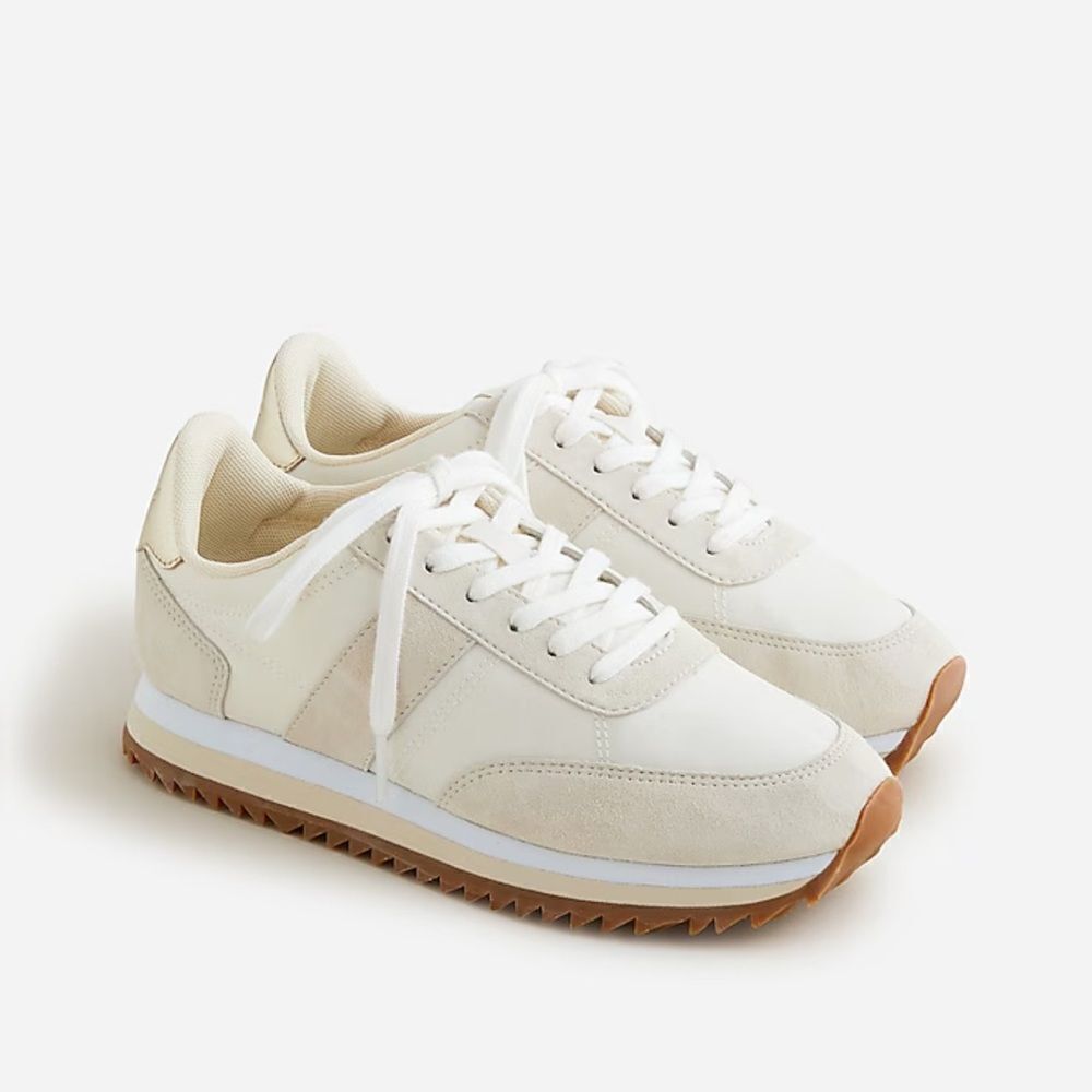 J Crew trainers in metallic